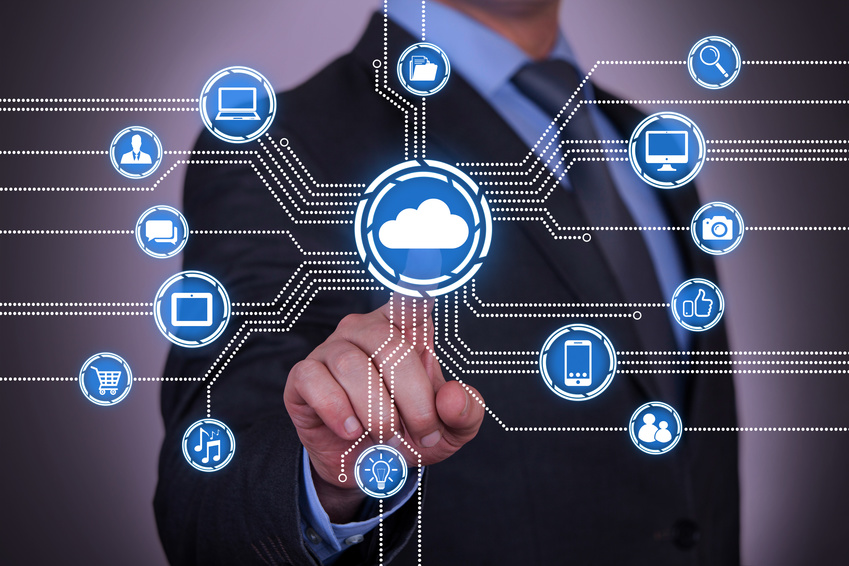 Abstract Cloud Computing Concept Cloud contact centre for every size of business